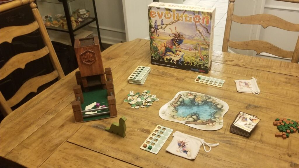 evolution board game on table