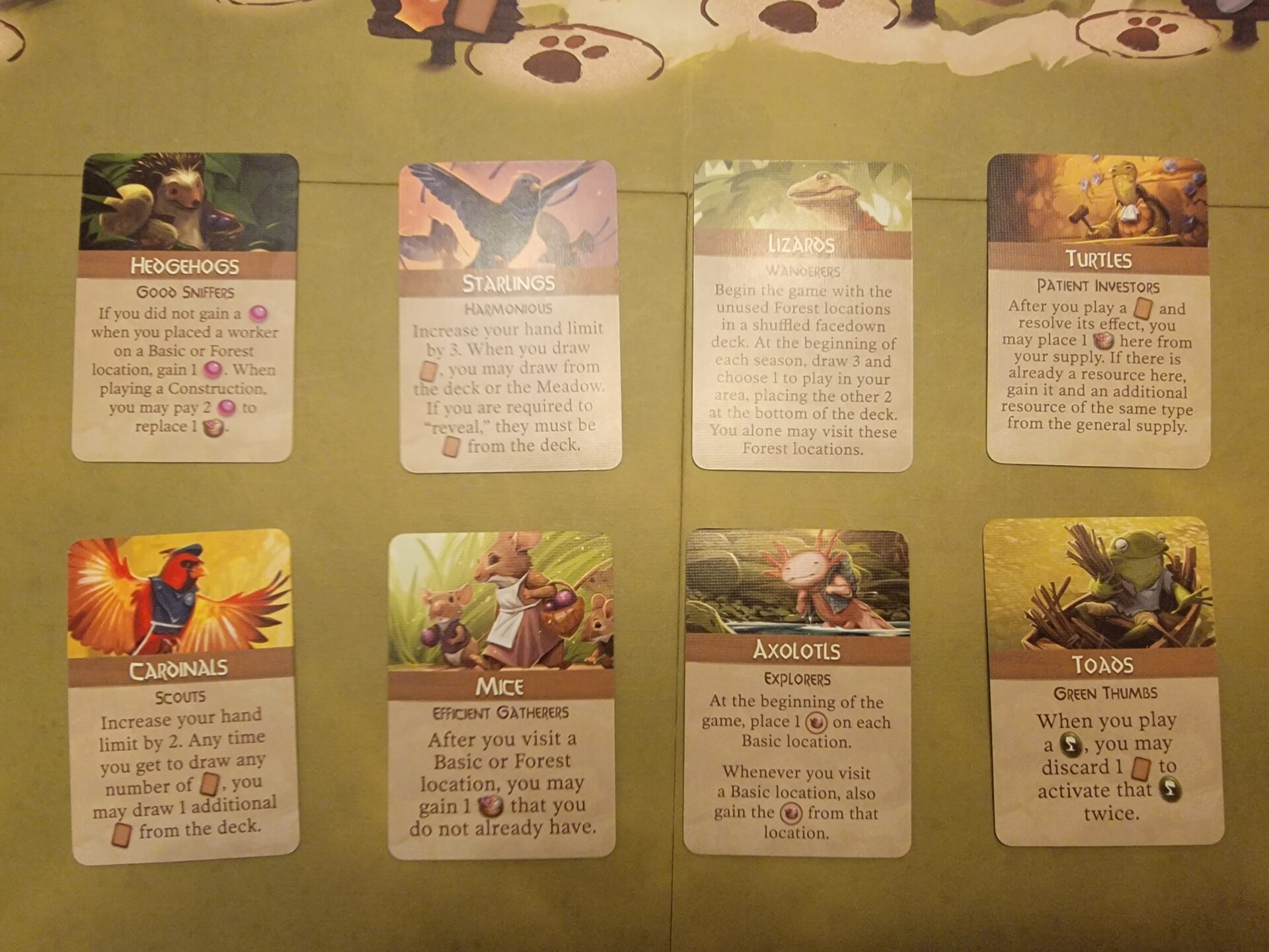 everdell bellfaire board game player power cards