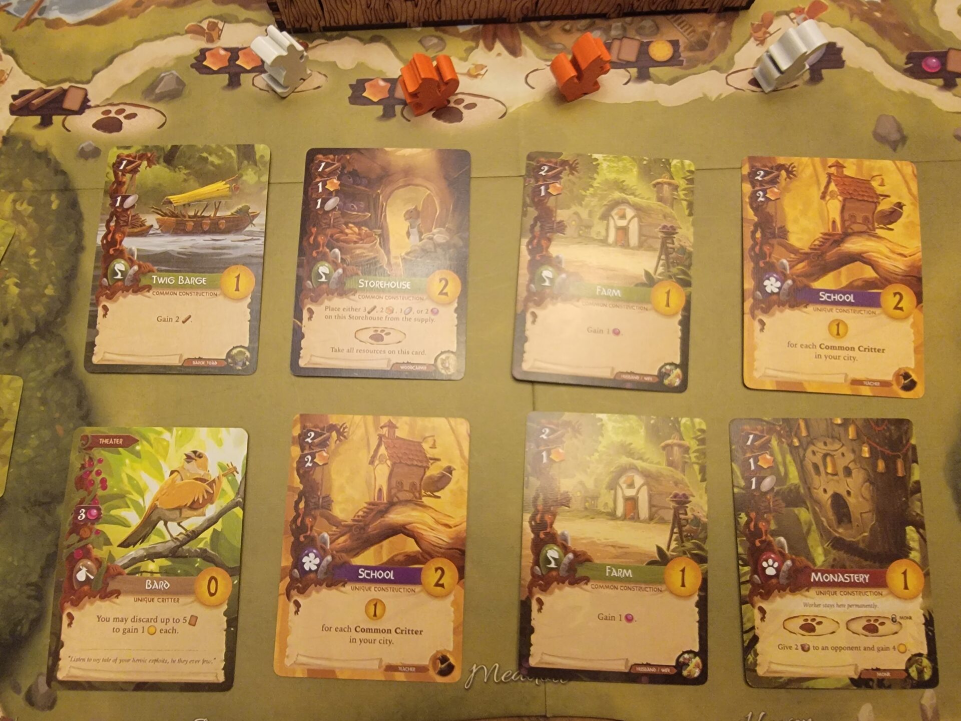 everdell board game sample meadow