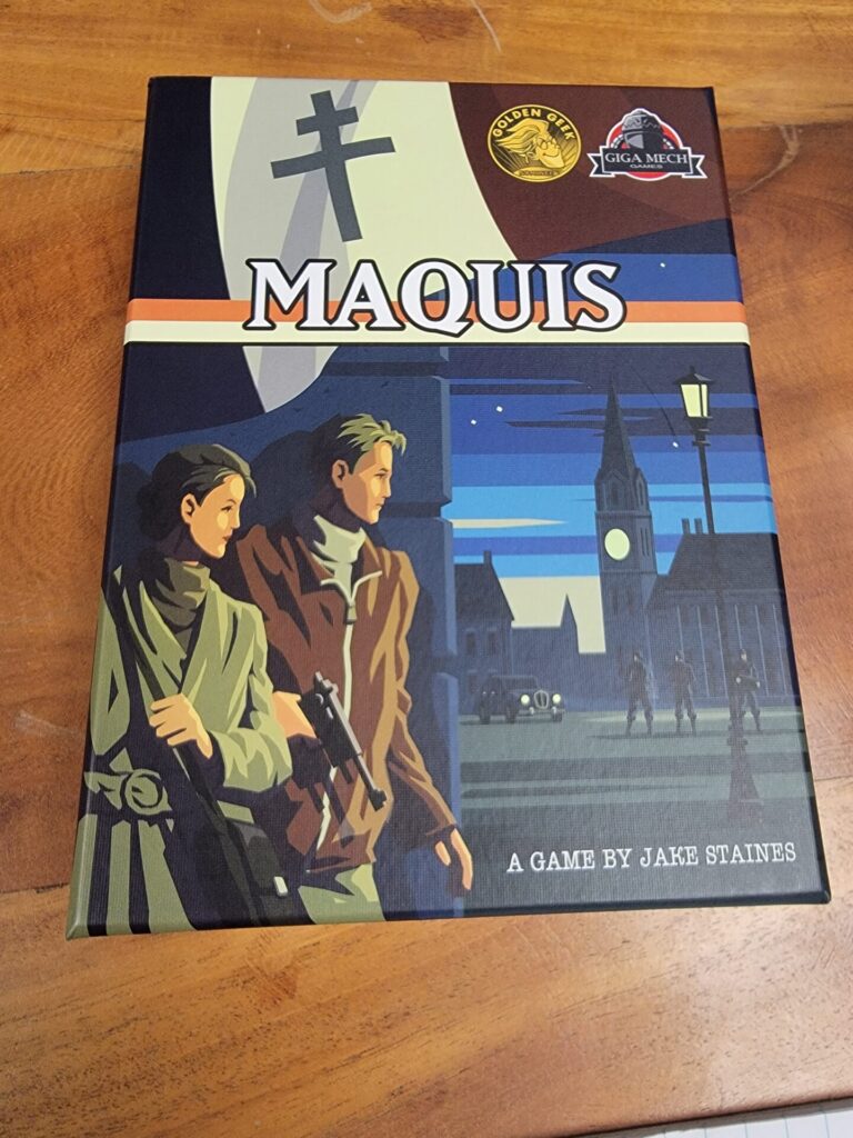 Maquis Board Game Box on Table