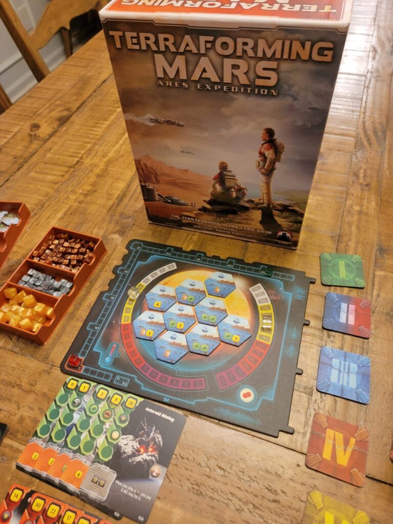 Terraforming Mars – Ares Expedition board game on table
