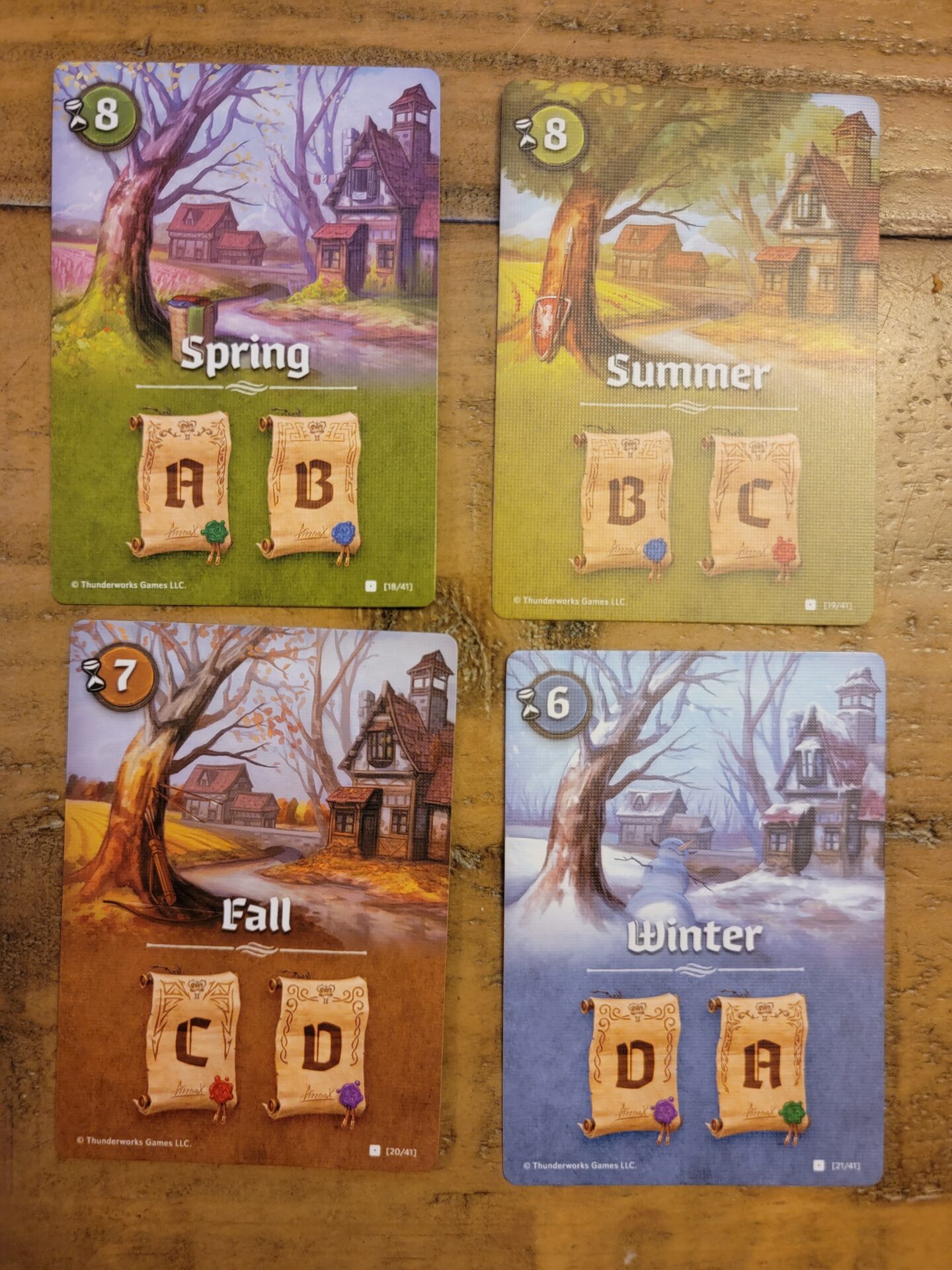 Cartographers board game cards.