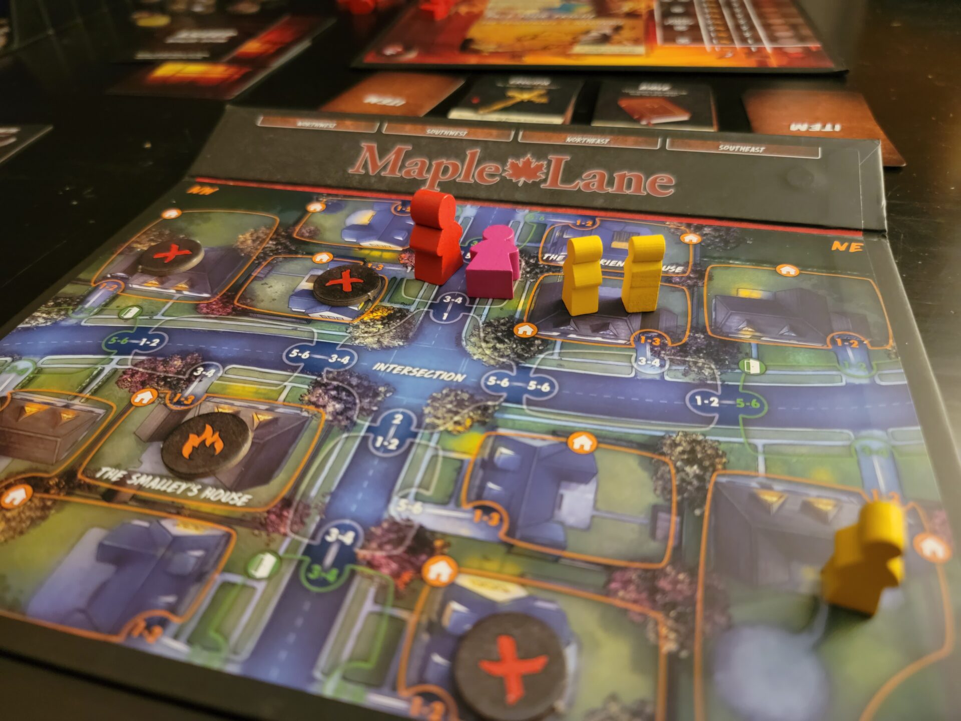 Final Girl - Frightmare at Maple Lane board game being played.