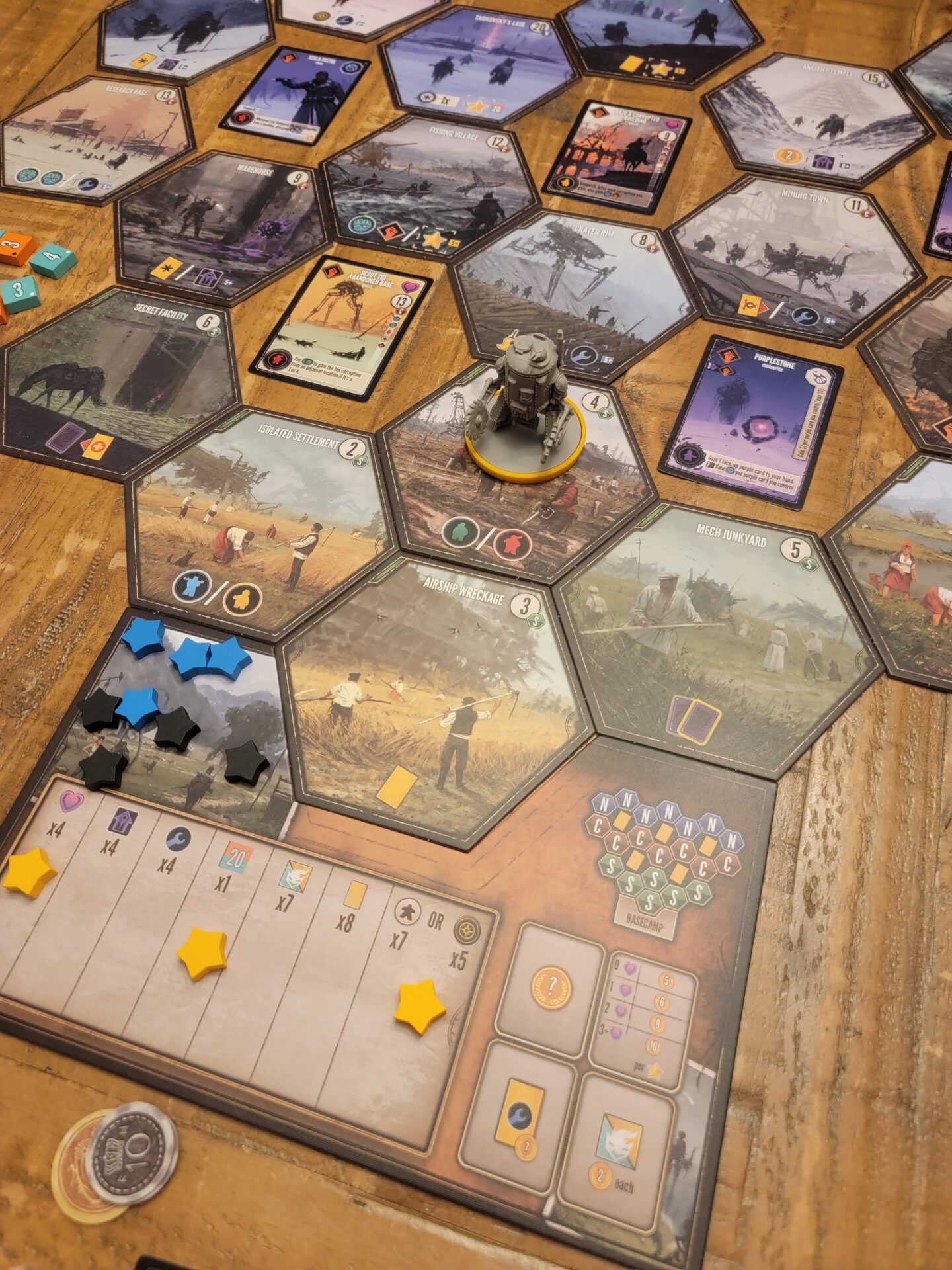 Expeditions board game tiles.