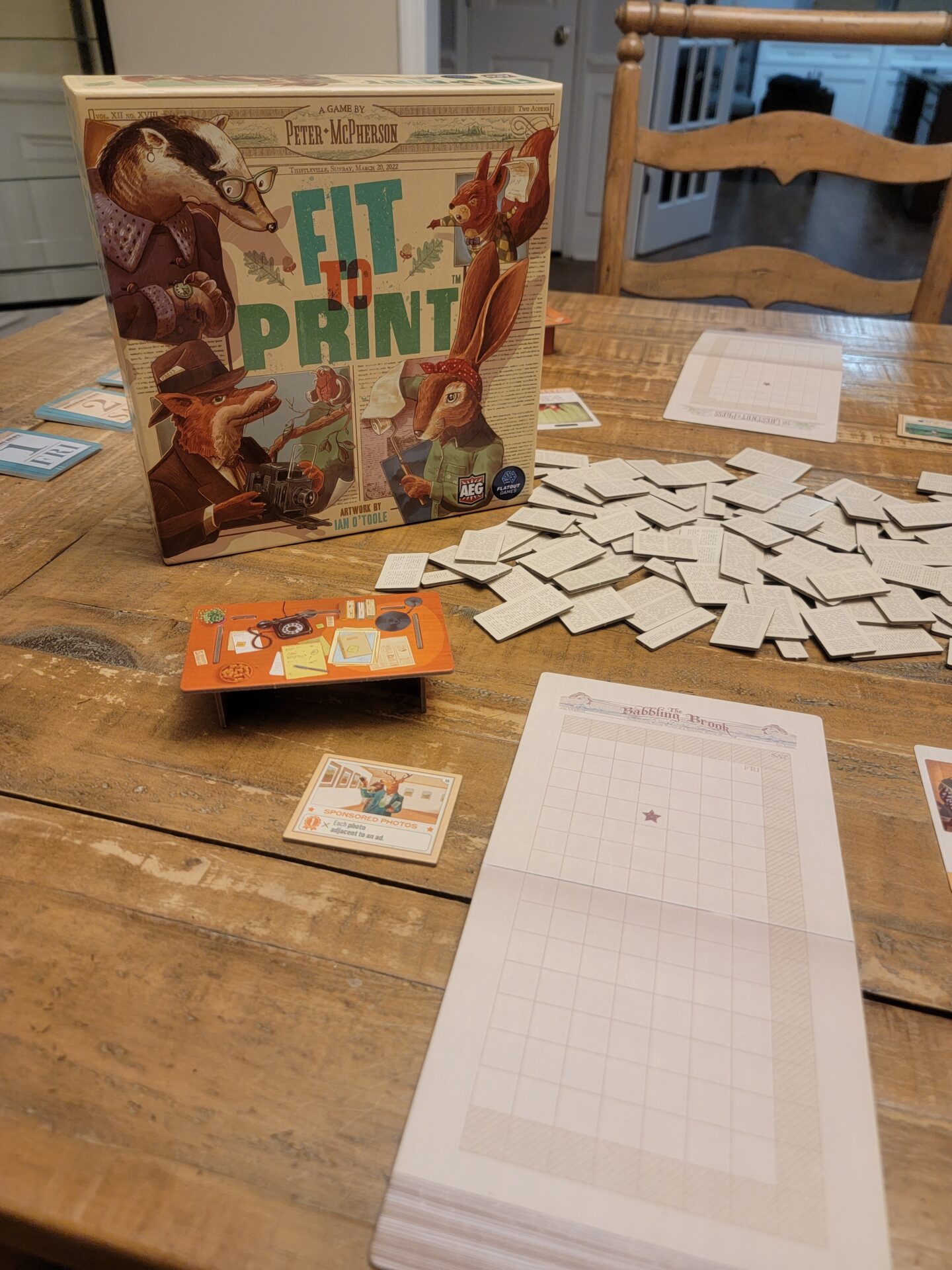 Fit to Print Board Game.