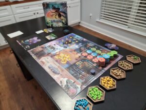 Apiary Board Game on a table.
